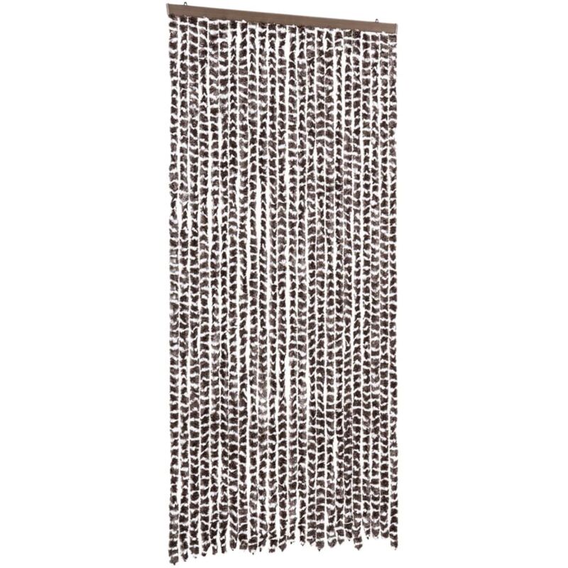 

Cortina mosquitera chenilla marrón y blanco 100x220 cm - Marrón - Vidaxl