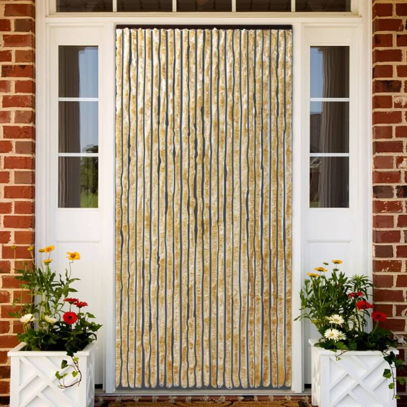 

Cortina mosquitera de chenilla beige 100x220 cm - Beige