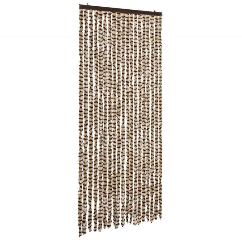 

vidaXL Cortina mosquitera de chenilla beige y marrón 56x185 cm - Beige