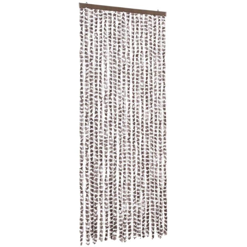 

Cortina mosquitera de chenilla gris taupe y blanca 56x185 cm - Gris Topo - Vidaxl