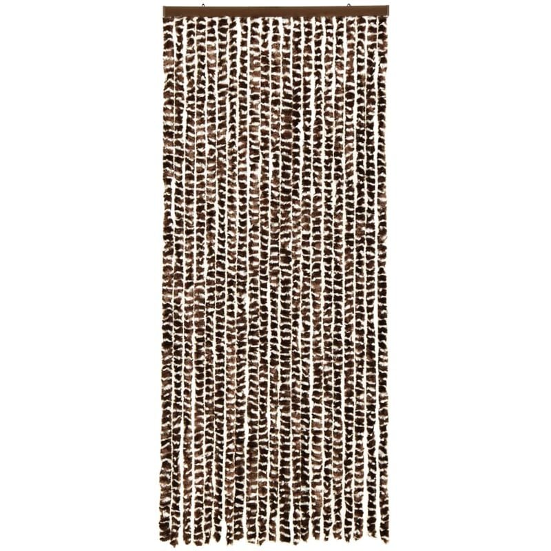 

Cortina mosquitera de chenilla marrón y blanca 56x185 cm - Marrón