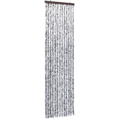 Cortina mosquitera de chenilla marrón y beige 56x185 cm vidaXL