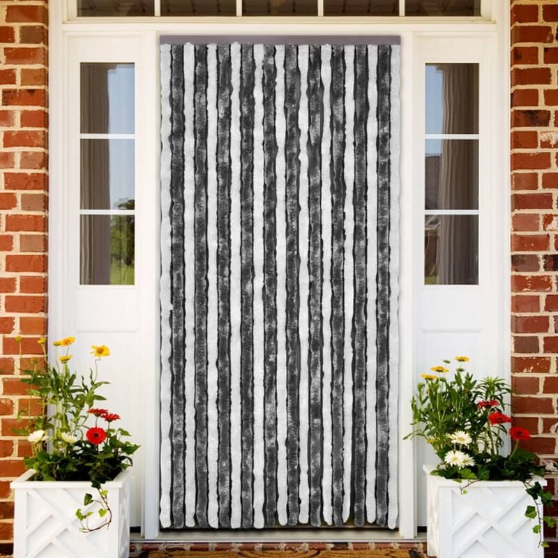 

Cortina mosquitera gris y blanco chenilla 90x200 cm - Gris