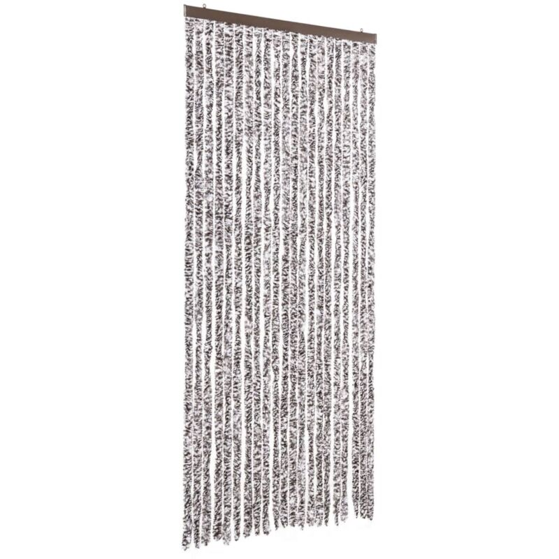 

vidaXL Cortina mosquitera marrón y beige chenilla 90x200 cm - Marrón
