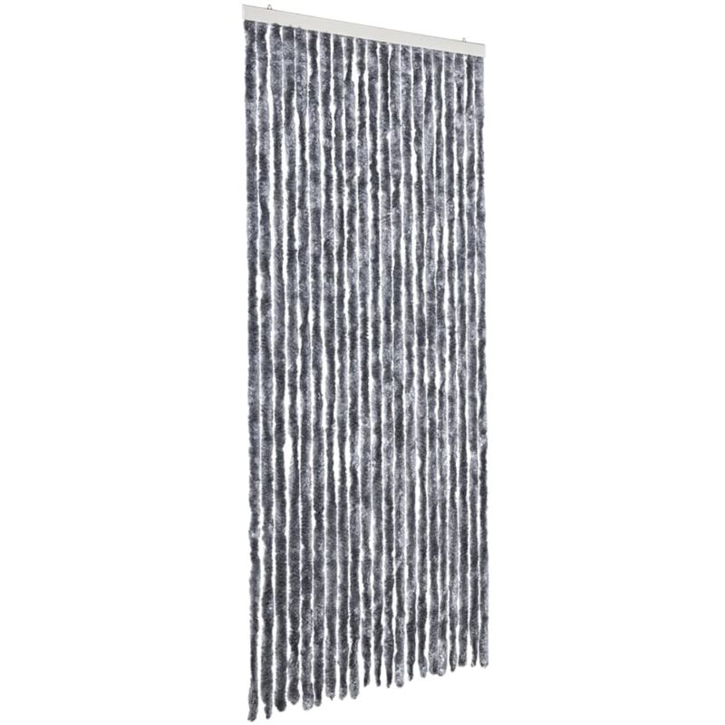 

vidaXL Cortina mosquitera plateada chenilla 90x200 cm - Plateado