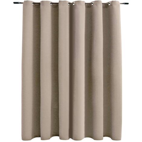 vidaXL Cortina Opaca con Anillas de Metal 290x245 cm Casa Visillo Multicolor