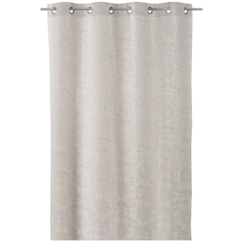 

Lolahome - Cortina opaca con brocado beige de poliéster de 140x260 cm