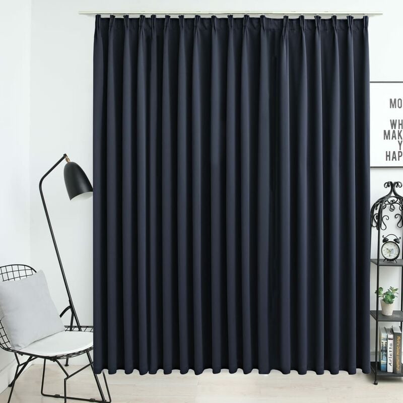 

Cortina opaca con ganchos gris antracita 290x245 cm - Gris