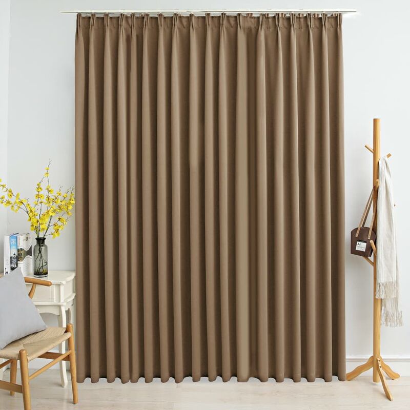 

Cortina opaca con ganchos gris topo 290x245 cm