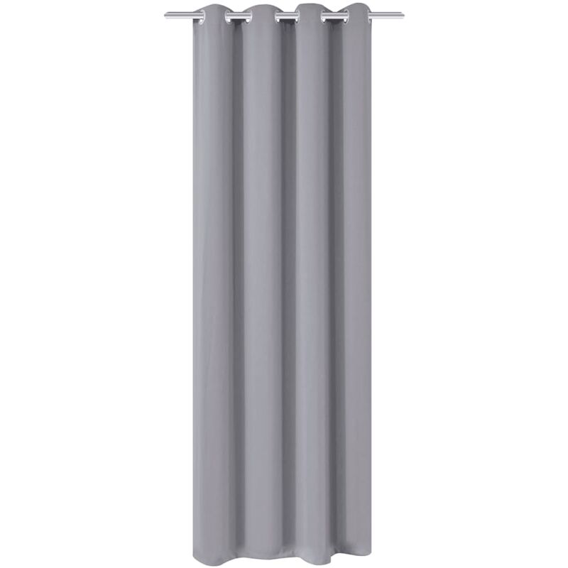 

Cortina opaca con ojales de metal 270x245 cm gris - Gris