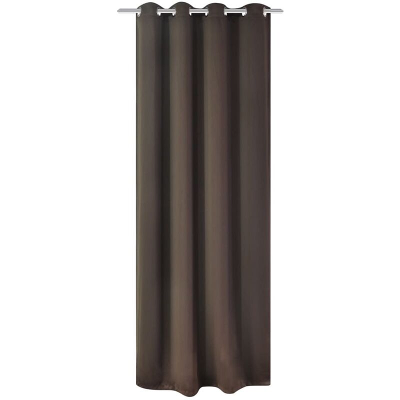 

Cortina opaca con ojales de metal 270x245 cm marrón - Marrón