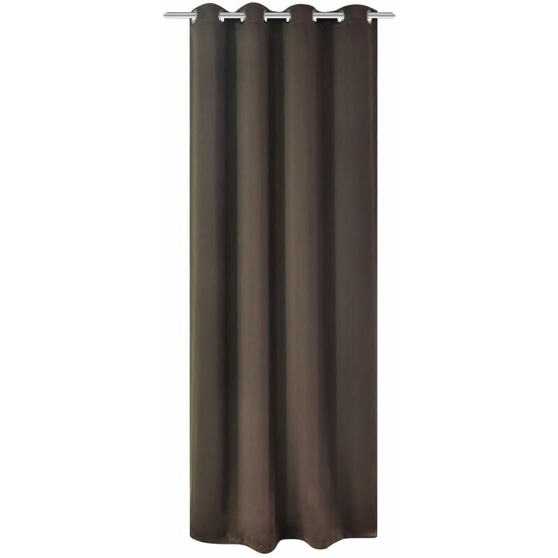 

Cortina opaca con ojales de metal 270x245 cm marrón