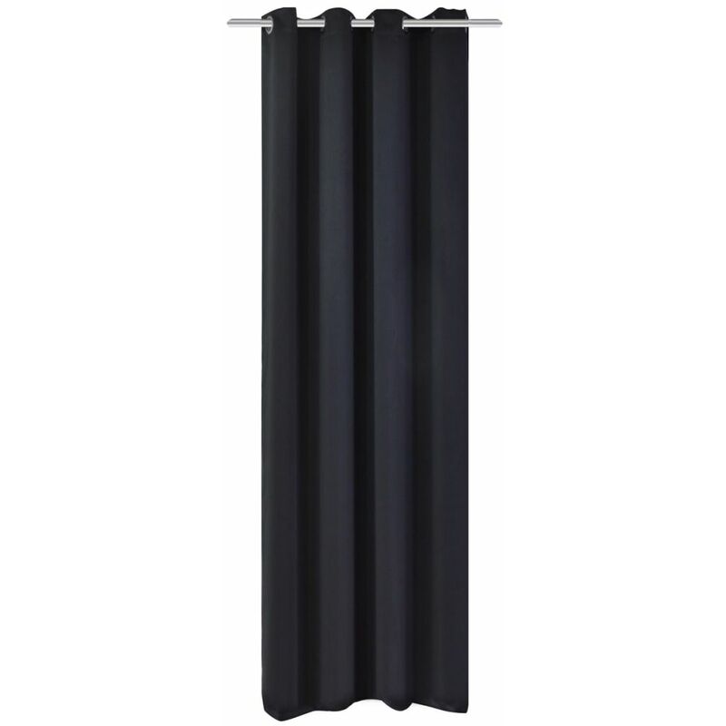 

Cortina opaca con ojales de metal 270x245 cm negra