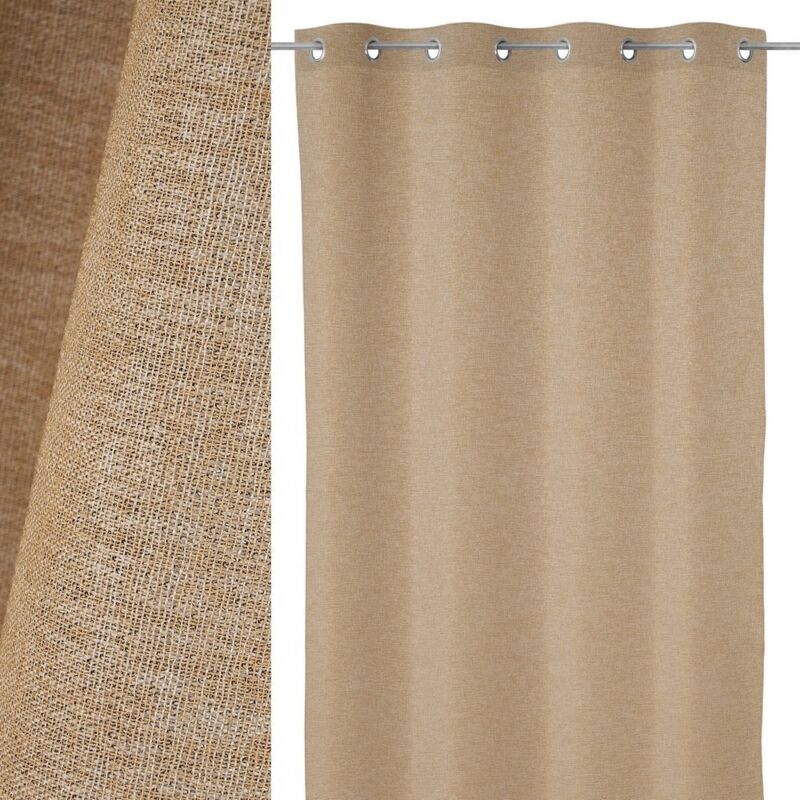 

Lolahome - Cortina opaca con textura marrón de poliéster de 140x260cm