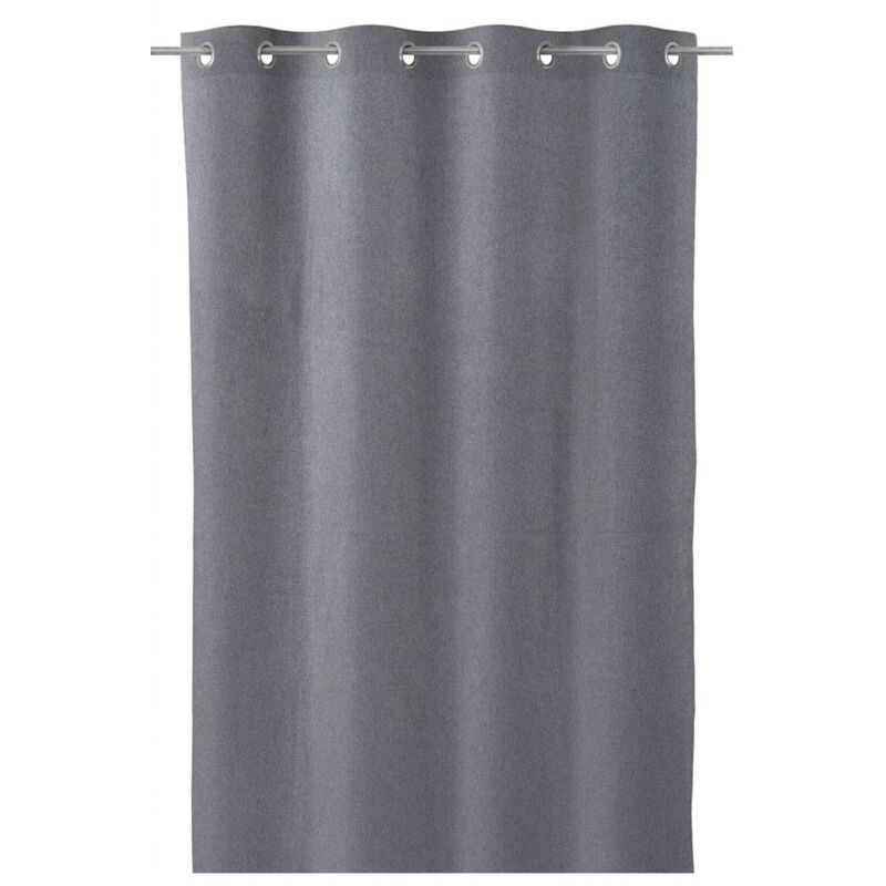 

Lolahome - Cortina opaca lisa gris de poliéster de 140x260 cm