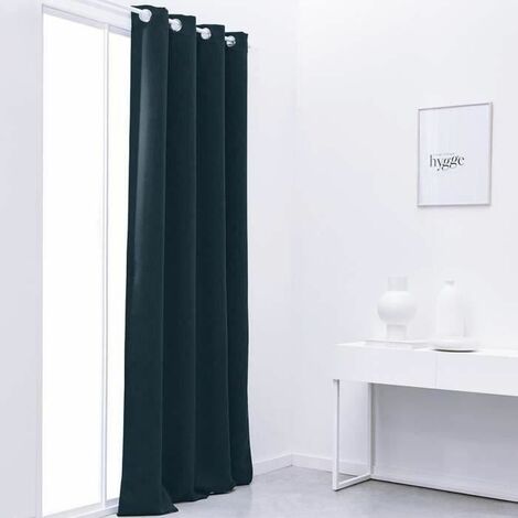 Maison Exclusive Cortinas opacas con ojales look de lino 2 pzas azul  140x225 cm