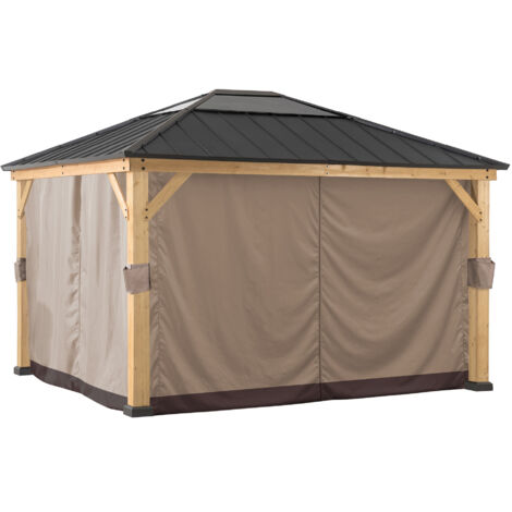 Cortina para cenador madera de cedro 336cm x 394cm