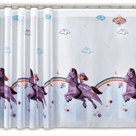 Cortina para niñas, Su Majestad Sofía, Sofía, 555 x 150 mm, Cinta adhesiva