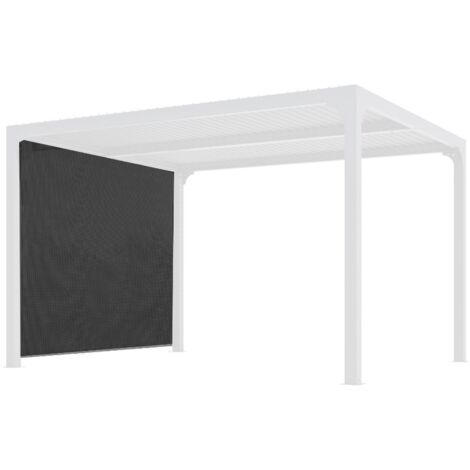 cortina para pérgola bioclimática 8 personas gris - perbir30 - habrita -