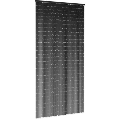 Cortina para puerta insectos gris claro 100x200cm bambú