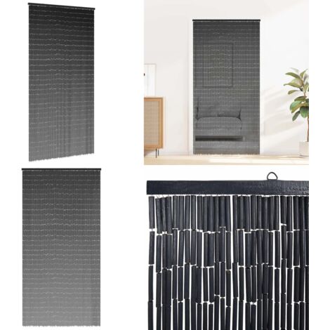 Cortina para puerta insectos gris claro 100x200cm bambú - Mosquitera para puerta - Mosquitera de bambú