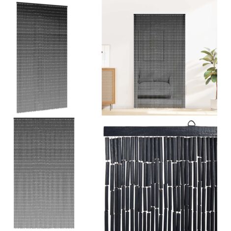 Cortina para puerta insectos gris claro 120x220cm bambú - Mosquitera para puerta - Mosquitera de bambú