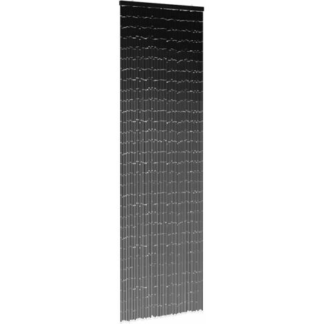Cortina para puerta insectos gris claro 56x185cm bambú