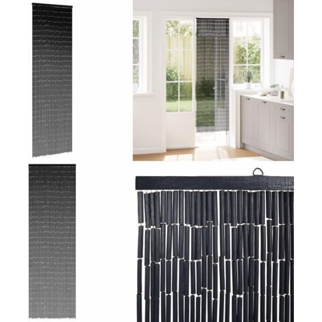 Cortina para puerta insectos gris claro 56x185cm bambú - Mosquitera para puerta - Mosquitera de bambú