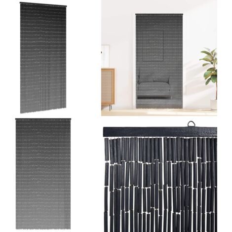 Cortina para puerta insectos gris claro 90x220cm bambú - Mosquitera para puerta - Mosquitera de bambú