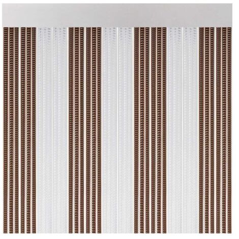 Cortina para Puerta Modelo "Lisboa" color Marron-Cristal 90X210Cm M63185 Acudam