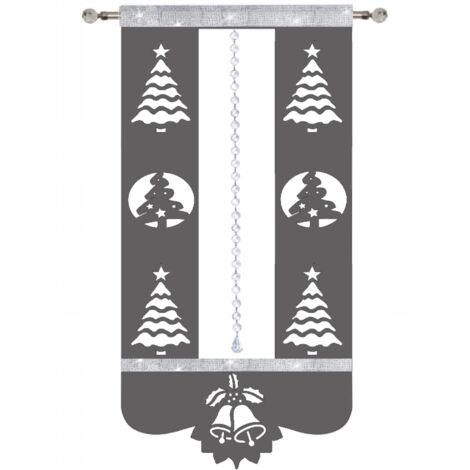cortina perforada, Navidad, campana de árbol de Navidad, cristal, glamuroso, brillante