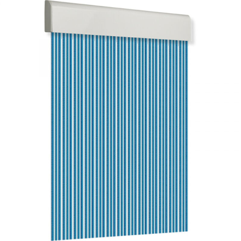 EDM - Rideau de porte 90x210cm plat brut n°11 bleu-blanc