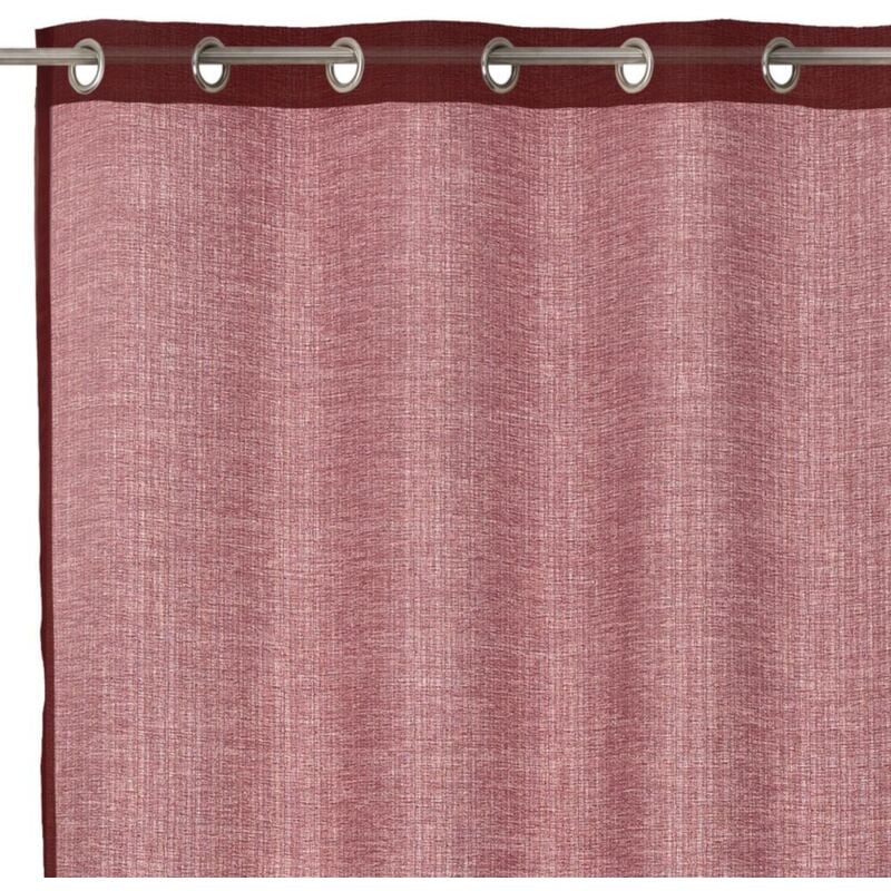 

Lolahome - Cortina rosa rústica de microfibra de 140x260 cm