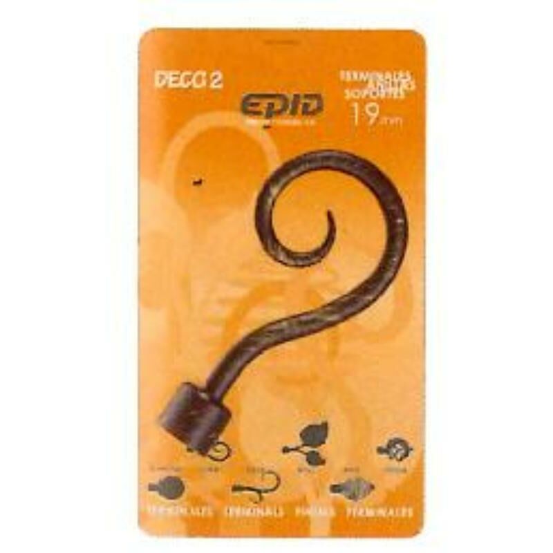 

cortina terminal barra metal 19 mm loira 06 negro - Mibricotienda