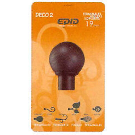 Cortina terminal barra metal 19 mm volga negro/oro