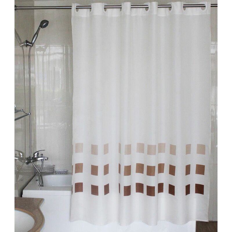 

Cortina Baño 180X200Cm Anilla Facil Text Beige Llas 2 P - Dintex