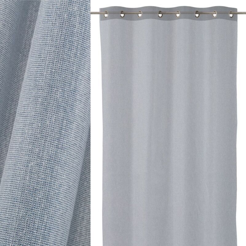 

Lolahome - Cortina visillo azul clásica de poliéster de 260x140 cm