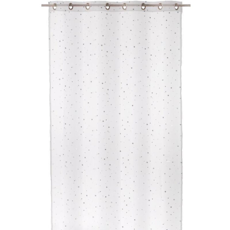 

Lolahome - Cortina visillo blanca de microfibra de 260x140 cm