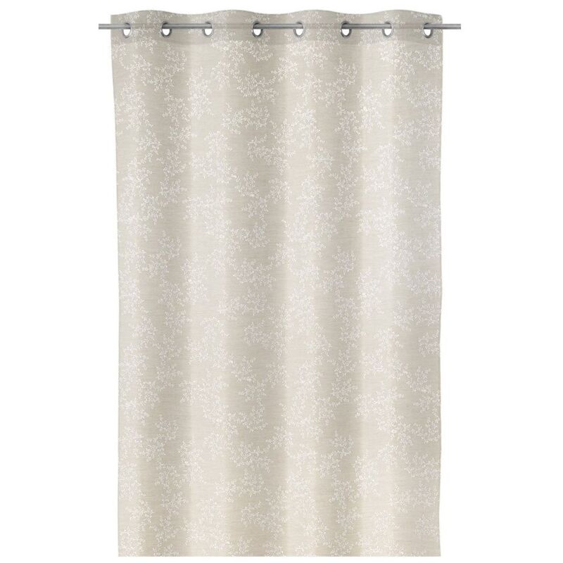 

Lolahome - Cortina visillo confeccionada en viscosa y poliéster taupe de 140x260cm