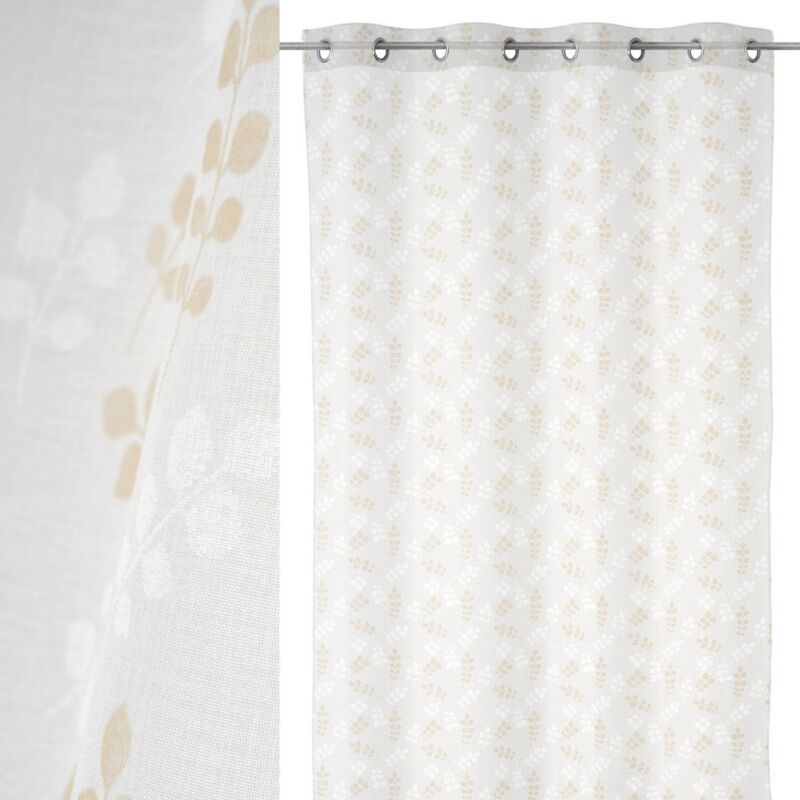 

Lolahome - Cortina visillo de ramas beige de poliéster de 140x260cm