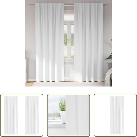 Cortinas blackout -  Cortinas Opacas con Anillas 2 pcs brillante 260 x 140 cm