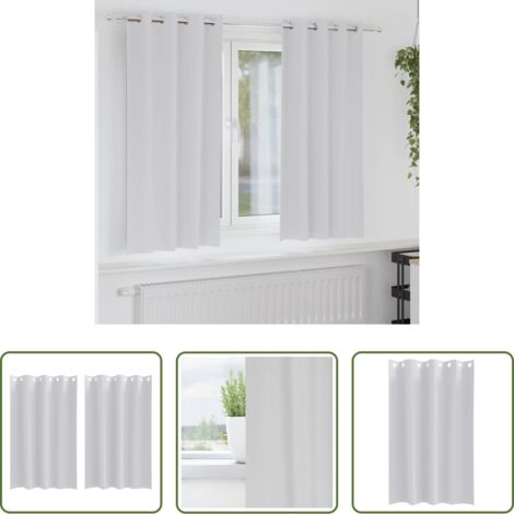 Cortinas blackout -  Cortinas Opacas con Anillas 2 pcs Gris Pálido 175 x 140 cm