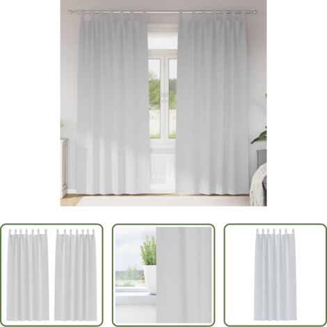 Cortinas blackout -  Cortinas Opacas con Anillas 2 pcs Gris Pálido 245 x 140 cm
