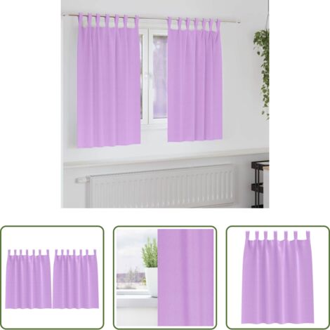 Cortinas blackout -  Cortinas Opacas con Anillas 2 pcs Morado 140 x 140 cm Poliéster