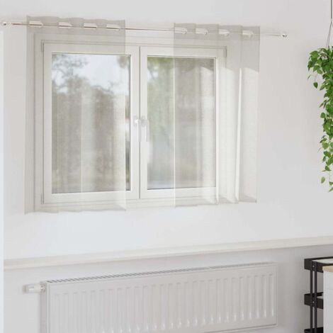 Cortinas con cortinas 2 pcs Crema 140x140cm Poliéster