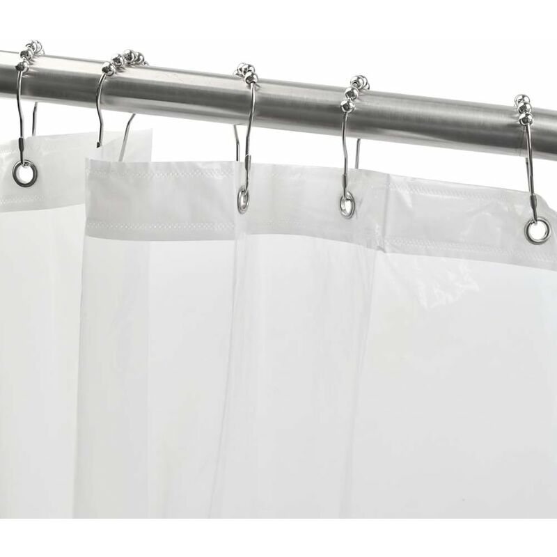 

Cortinas de ducha Efecto 3D Cortina de baño impermeable Cortinas de baño sin moho 200 cm x 180 cm Semitransparente 12 ganchos para cortinas incluidos