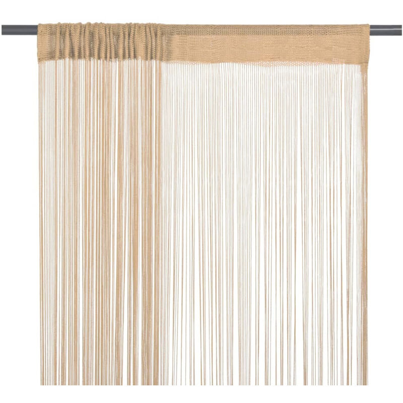 

Cortinas de flecos 2 piezas 100x250 cm beige