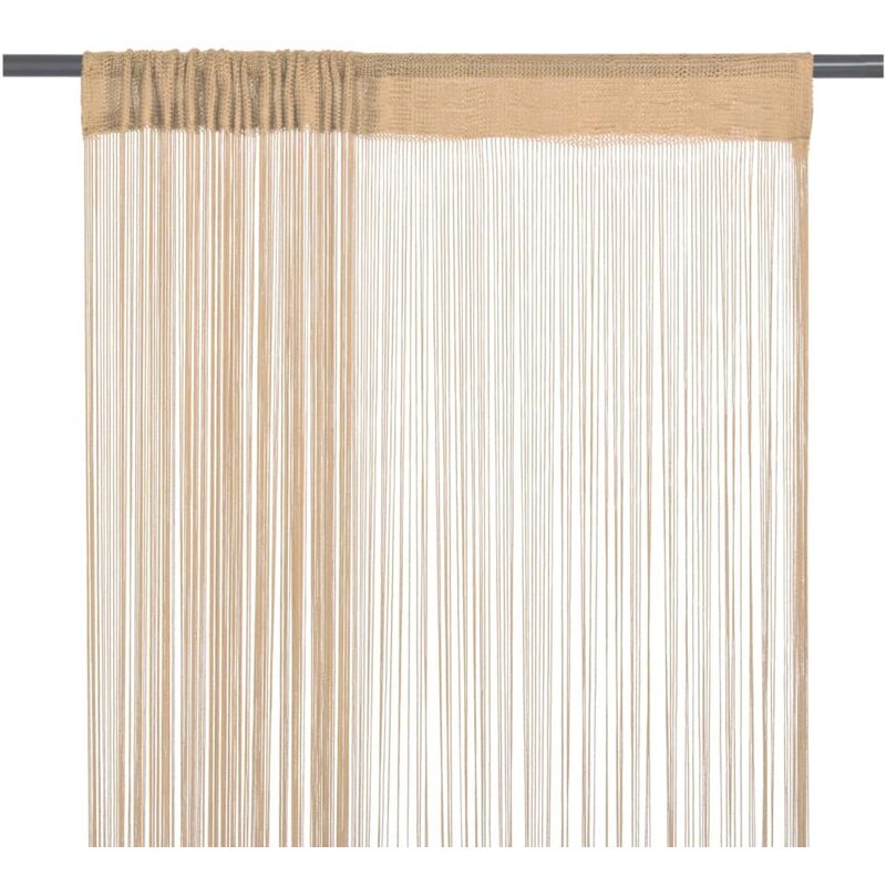 

Cortinas de flecos 2 piezas 100x250 cm beige - Beige