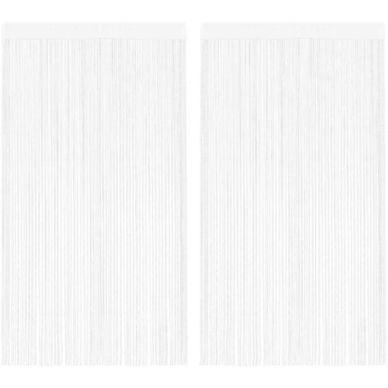 

vidaXL Cortinas de flecos 2 piezas 100x250 cm blancas - Blanco