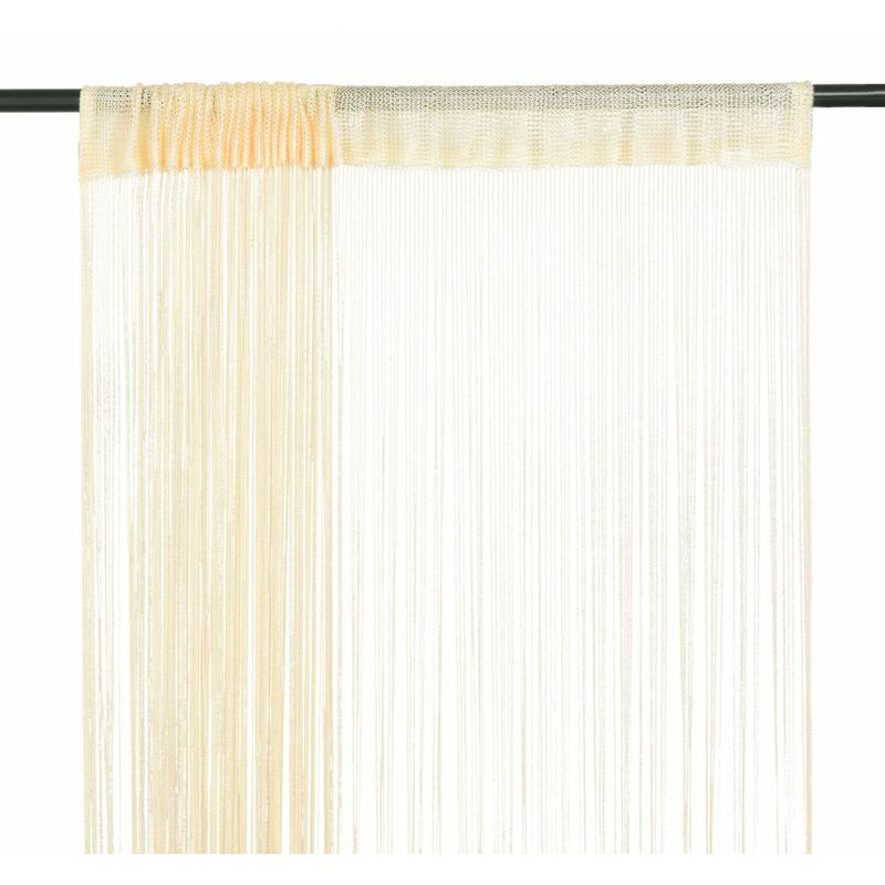 

BHD - Cortinas de flecos 2 piezas 100x250 cm crema